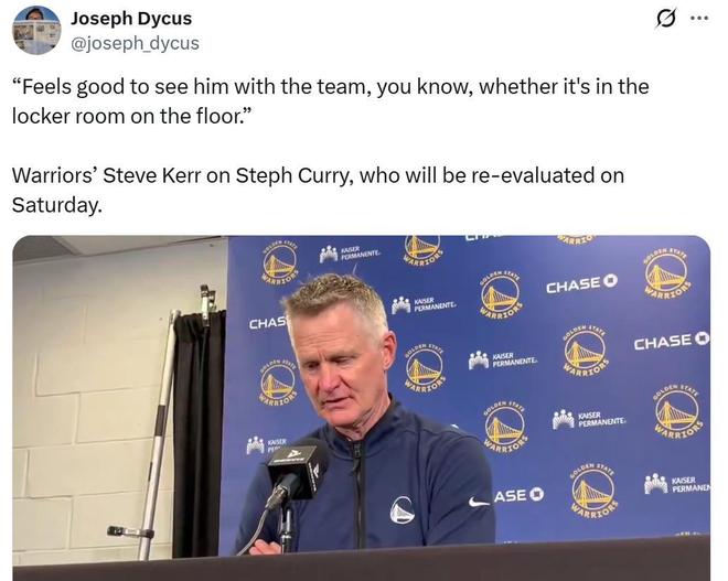 库里伤缺勇士战绩下滑 三大理由让球队不慌张